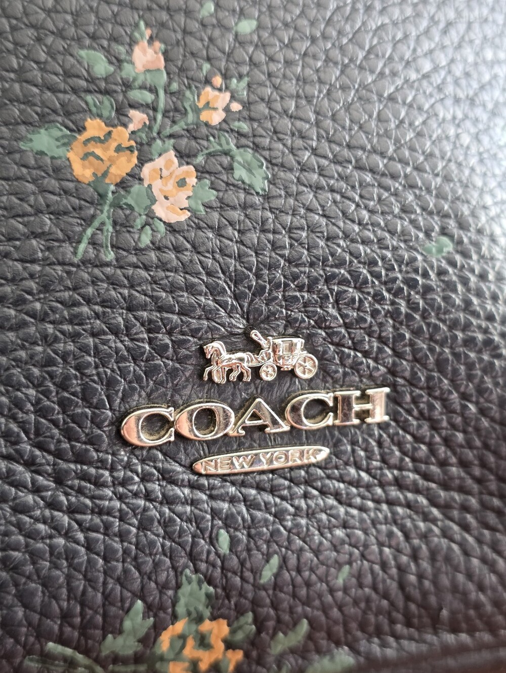 Coach 91022 Mini Abby Duffle Rose Bouquet Print Navy Leather Crossbody Bag - Picture 4 of 16